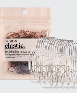 Brown No-Snag Elastics 100pc Set