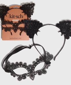 Black Cat Lace Headband & Mask