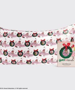 The Grinch x Kitsch Satin Pillowcase in Cindy Lou Who - King