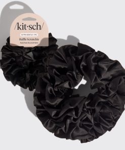 Black Ruffle Scrunchie