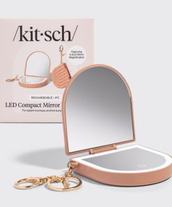 Terracotta Compact Mirror Keychain