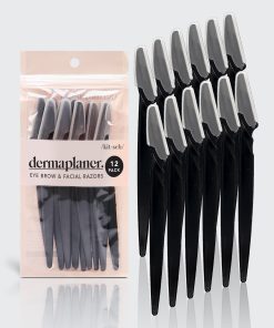 Recycled Plastic Dermaplaners 12pc Set- Black