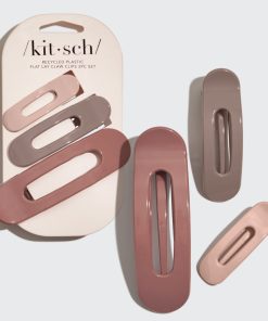 Flat Lay Claw Clip 3pc Flat - Terracotta