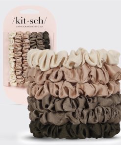 Eucalyptus Ultra Petite Satin Scrunchies 6pc set