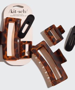 Assorted Rectangle Claw Clips 3pc Set