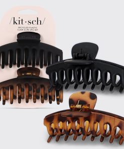 Black & Tort Matte Claw Clips 2pc Set - Oversized