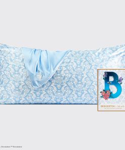 Kitsch x Bridgerton Satin Pillowcase in Toile De Blue - King