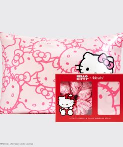 Hello Kitty x Kitsch Satin Pillowcase & Pillow Scrunchie 2pc Set