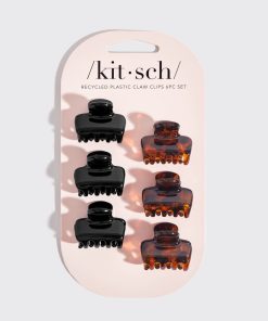 Black & Tort Cloud Claw Clips 6pc Set - Mini